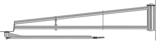 Поворотная консоль (труба) для грузовых моек, 4/2 м, нерж. сталь